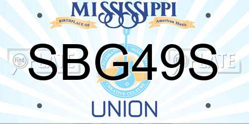 SBG49S Mississippi License Plate