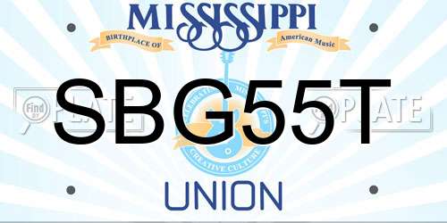 SBG55T Mississippi License Plate
