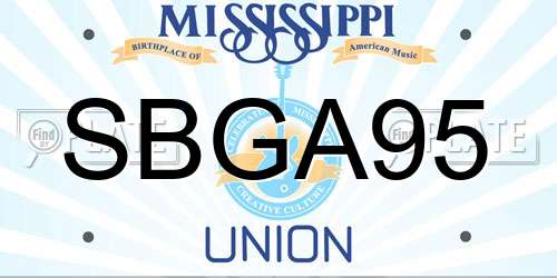 SBGA95 Mississippi License Plate