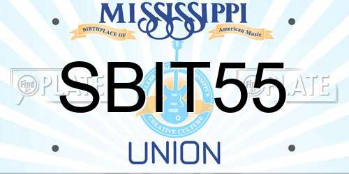 SBIT55 Mississippi License Plate