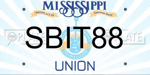 SBIT88 Mississippi License Plate