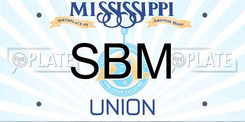 SBM Mississippi License Plate