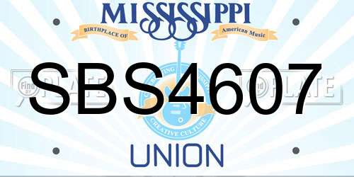 SBS4607 Mississippi License Plate