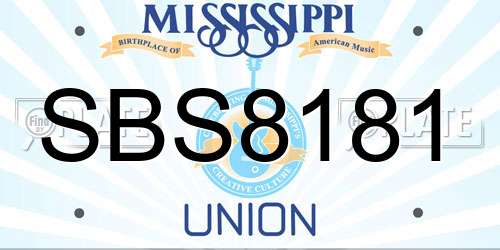 SBS8181 Mississippi License Plate