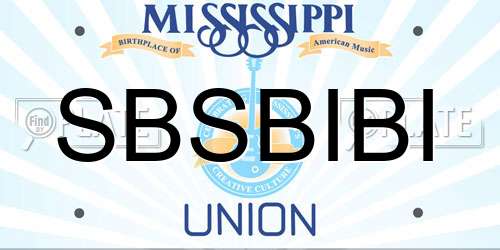 SBSBIBI Mississippi License Plate