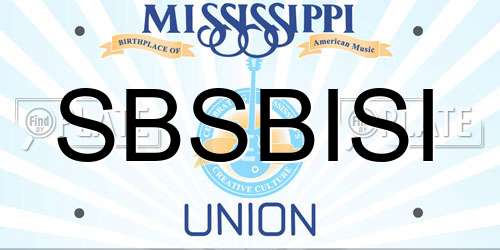 SBSBISI Mississippi License Plate