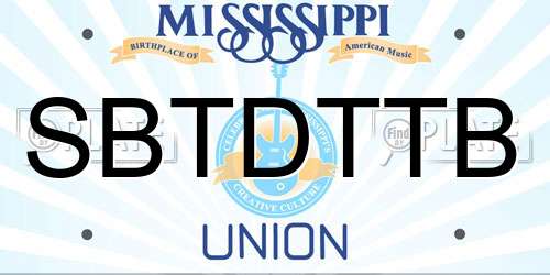 SBTDTTB Mississippi License Plate