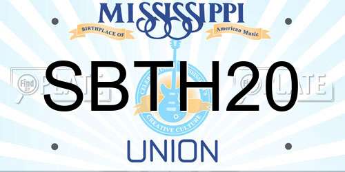 SBTH20 Mississippi License Plate
