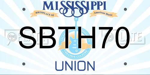 SBTH70 Mississippi License Plate