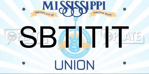 SBTITIT Mississippi License Plate