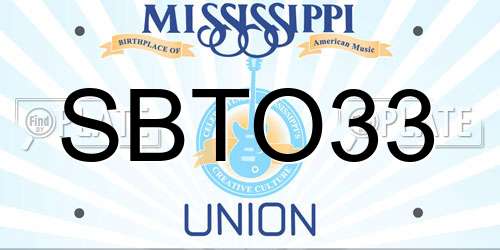 SBTO33 Mississippi License Plate