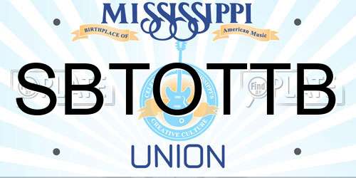 SBTOTTB Mississippi License Plate