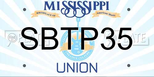 SBTP35 Mississippi License Plate