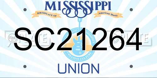 SC21264 Mississippi License Plate
