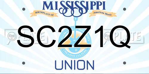 SC2Z1Q Mississippi License Plate