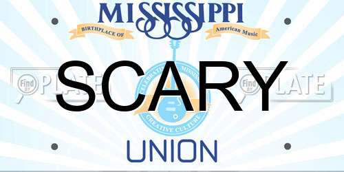 SCARY Mississippi License Plate