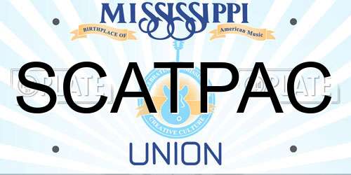 SCATPAC Mississippi License Plate