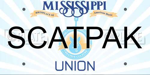 SCATPAK Mississippi License Plate