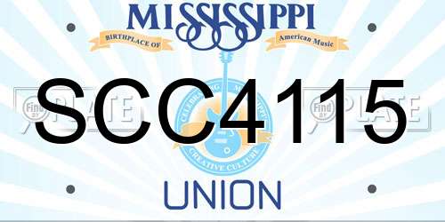SCC4115 Mississippi License Plate