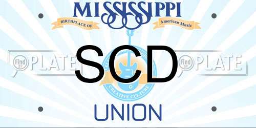 SCD Mississippi License Plate