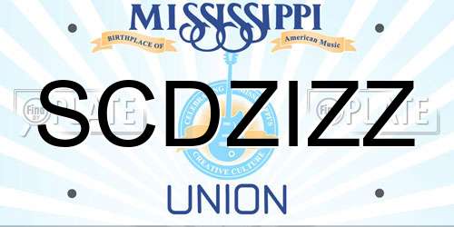SCDZIZZ Mississippi License Plate