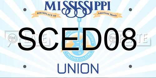 SCED08 Mississippi License Plate