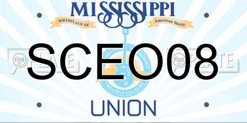 SCEO08 Mississippi License Plate