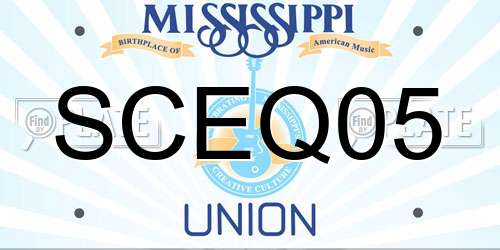 SCEQ05 Mississippi License Plate