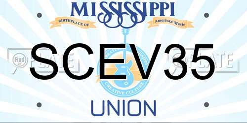 SCEV35 Mississippi License Plate