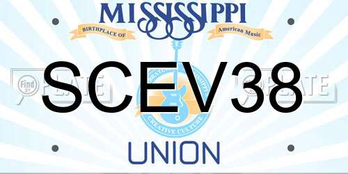 SCEV38 Mississippi License Plate