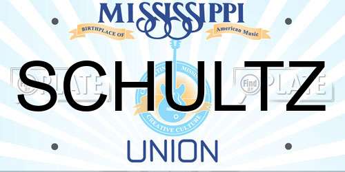 SCHULTZ Mississippi License Plate