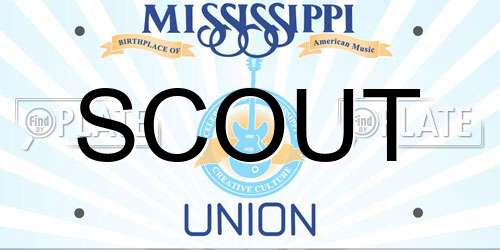 SCOUT Mississippi License Plate