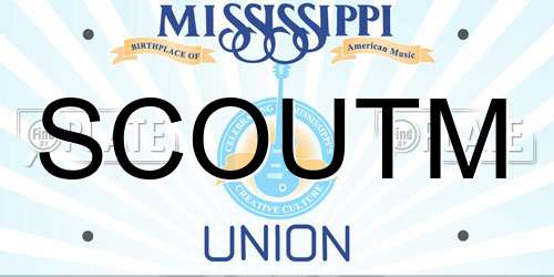 SCOUTM Mississippi License Plate