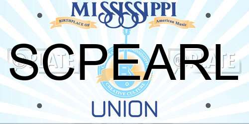 SCPEARL Mississippi License Plate