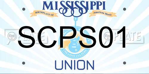 SCPS01 Mississippi License Plate