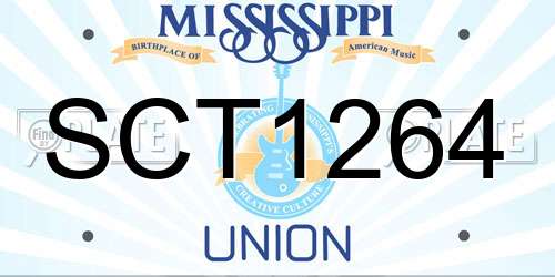 SCT1264 Mississippi License Plate
