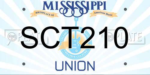 SCT210 Mississippi License Plate