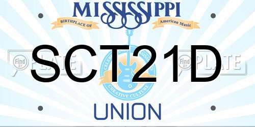 SCT21D Mississippi License Plate