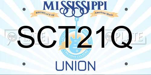 SCT21Q Mississippi License Plate