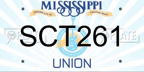 SCT261 Mississippi License Plate