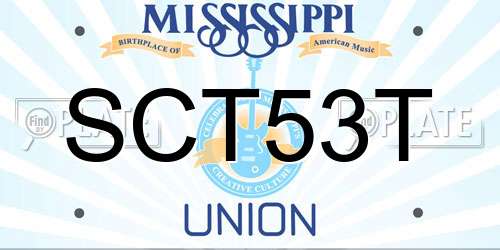 SCT53T Mississippi License Plate