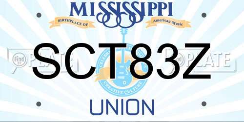 SCT83Z Mississippi License Plate