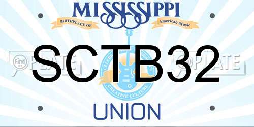 SCTB32 Mississippi License Plate