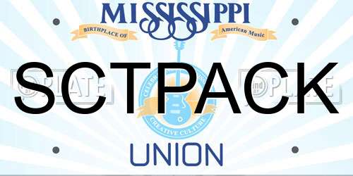 SCTPACK Mississippi License Plate