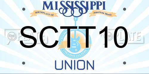 SCTT10 Mississippi License Plate