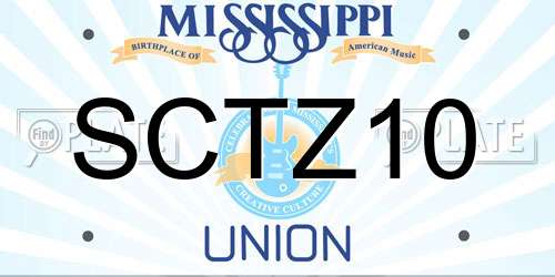 SCTZ10 Mississippi License Plate