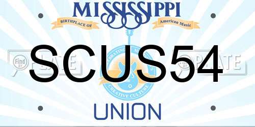 SCUS54 Mississippi License Plate