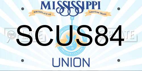 SCUS84 Mississippi License Plate