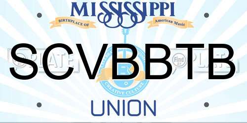 SCVBBTB Mississippi License Plate