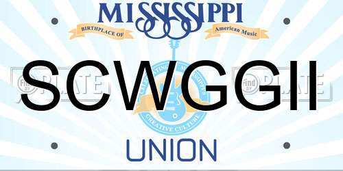 SCWGGII Mississippi License Plate